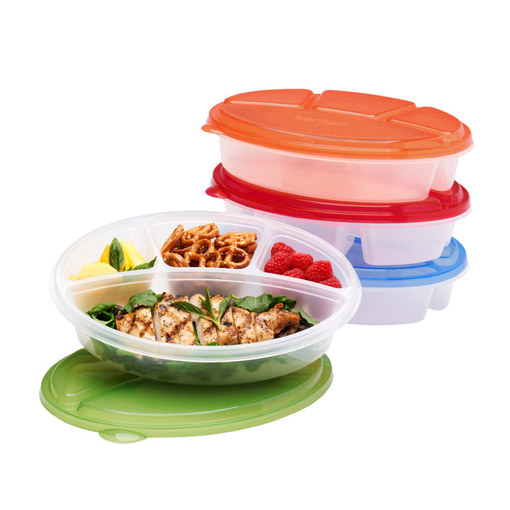 Bentgo Easyboxes 4-Compartment Oval Containers 8-Piece Set S5